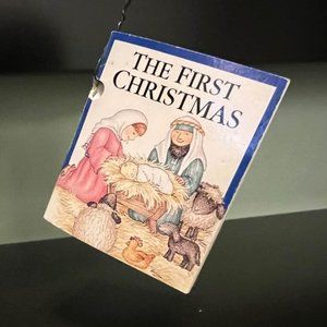 Vintage Mini Book “The First Christmas” Christmas Ornament